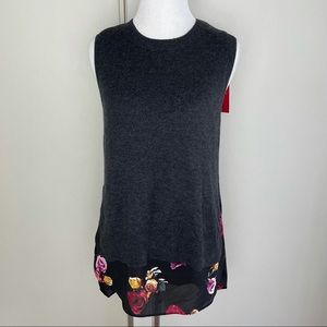 NEW Thakoon Sleeveless Sweater Floral Tank, Size XS